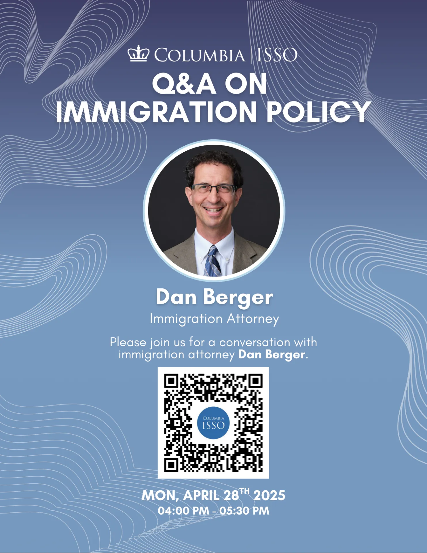Please join us for a conversation with immigration attorney Dan Berger.