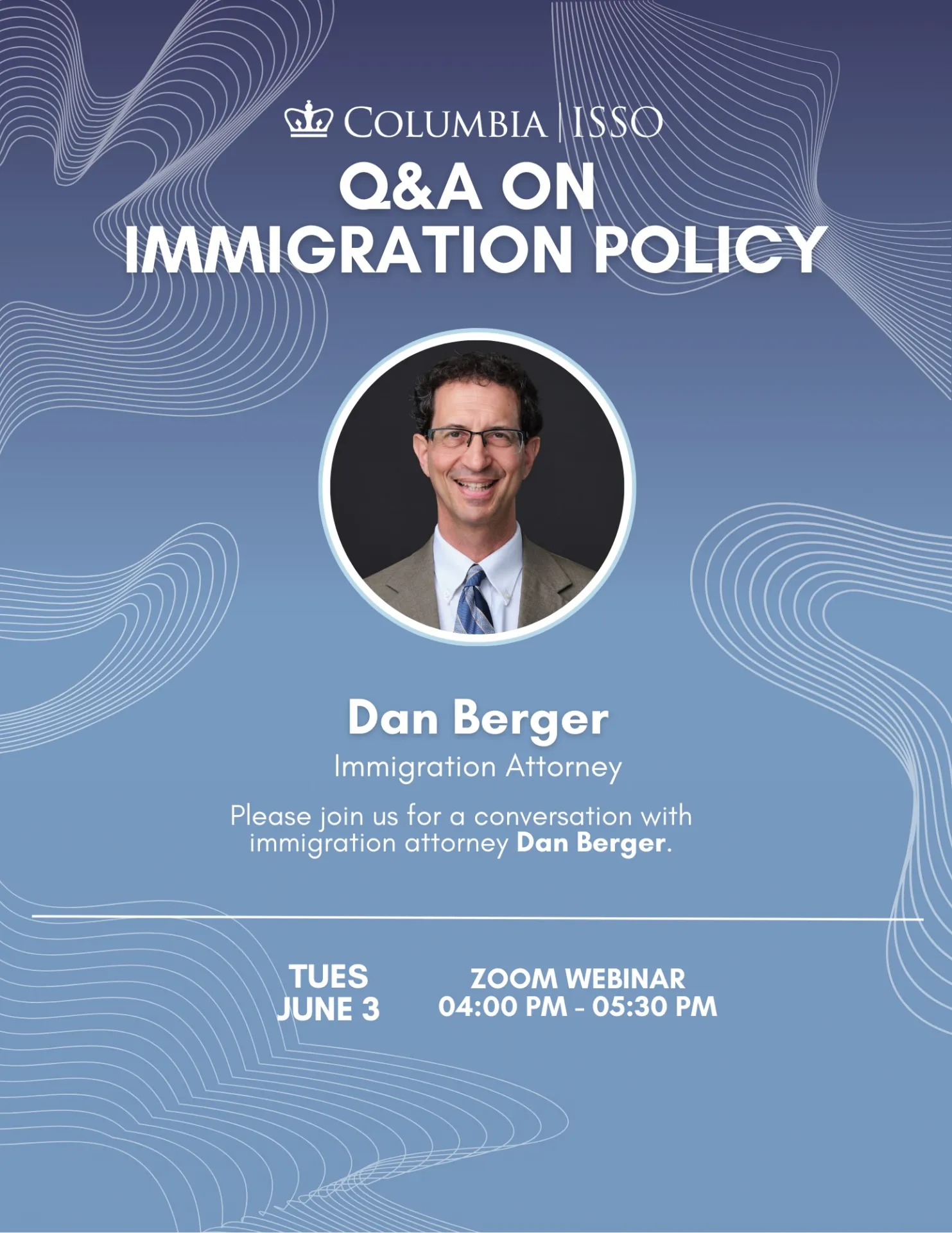 Join us for a conversation with immigration attorney Dan Berger. 